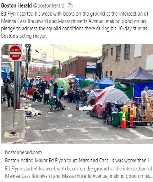 Boston Acting Mayor Ed Flynn tours Mass and Cass: ‘It was worse than I expected’