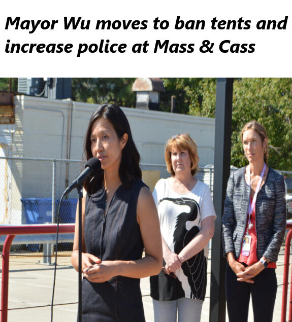 Boston Mayor Michelle Wu plans to issue an ordinance by the end of the month that will ban encampments of unhoused people at Mass. & Cass