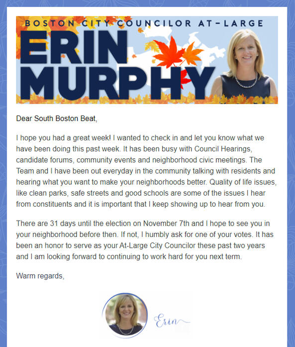 Newsletter - Supporting our Veterans and First Responders, Roslindale Parade and More!