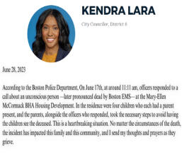 Councilor Lara to three other Councilors on that South Boston apartment: Shame