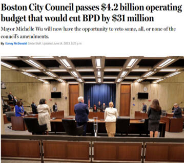 City Council passes $4.2 billion operating budget that would cut BPD by $31 million