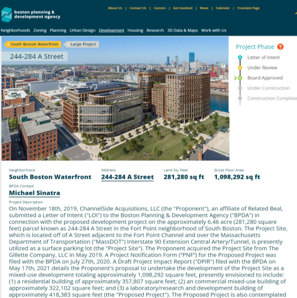 244-284 A St. BPDA approved 10/13/2022