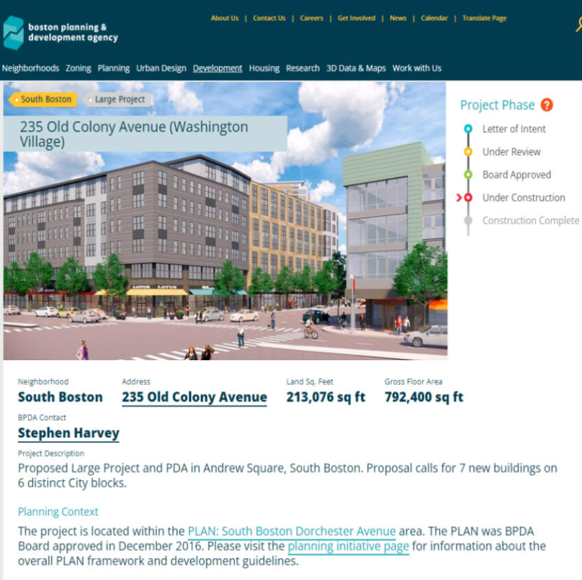 235 Old Colony Ave (Washington Village) - Construction Phase