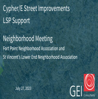 Recap Of Neighborhood Meeting Fort Point Neighborhood Association and St Vincent’s Lower End Neighborhood Association